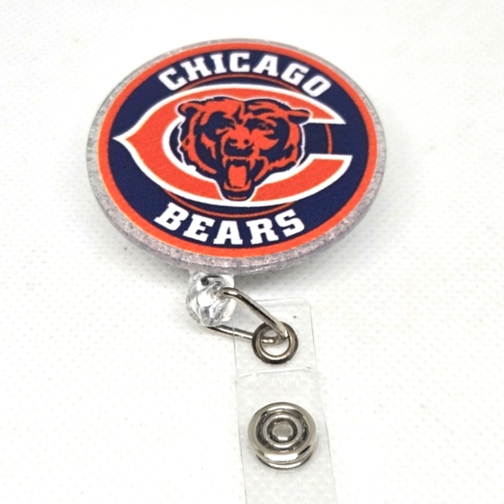 Chicago Bears Acrylic Retractable Badge ID Reel Mix Or Match
